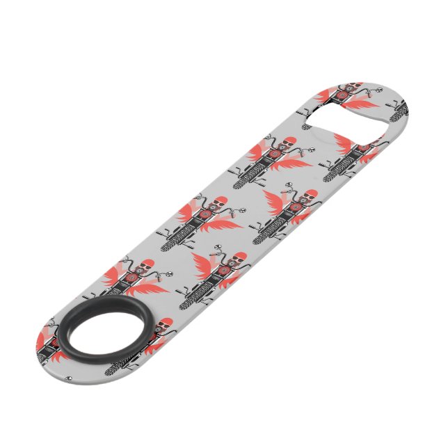 Motif de moto Motard Biker Ailes orange (Devant angulaire)
