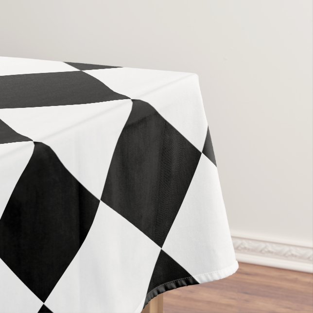 Motif de nappe à chèque blanc noir (In Situ)