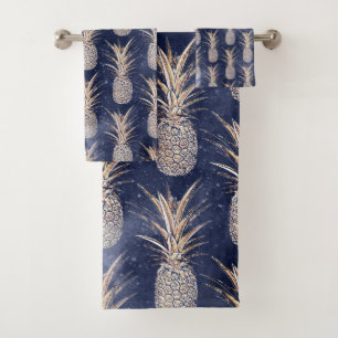Motif de nébuleuse aux ananas dorés