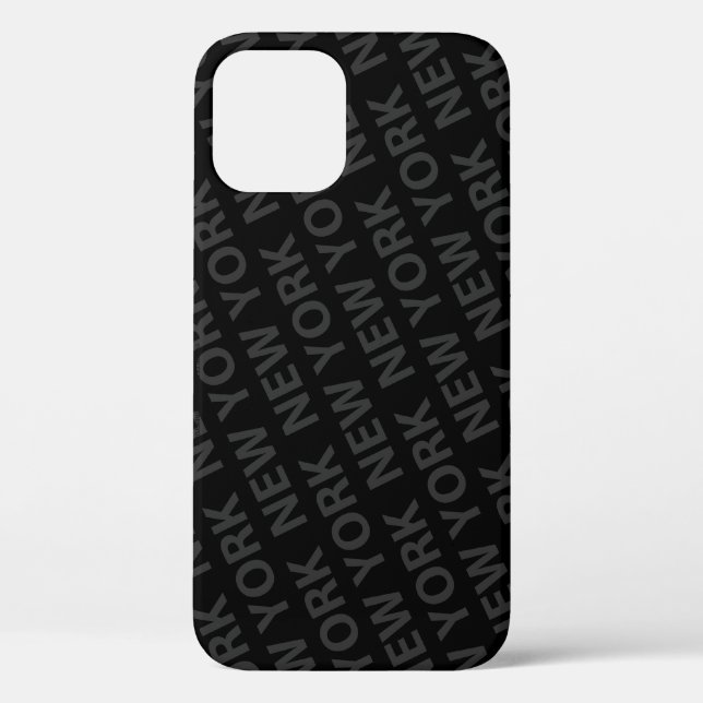 Motif de New York Dark Grey Coque-Mate coque iphon (Verso)