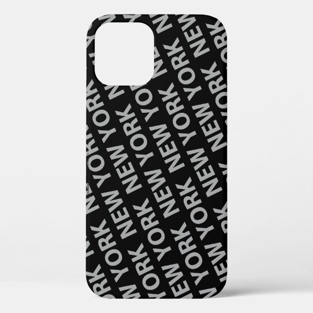Motif de New York Grey Coque-Mate coque iphone (Verso)