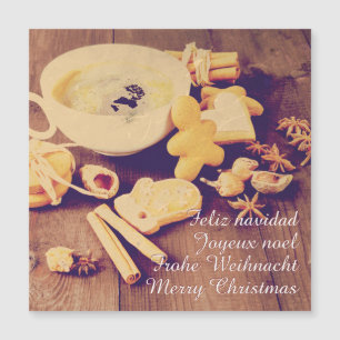 Motif de Noël avec biscuits, friandises et épices