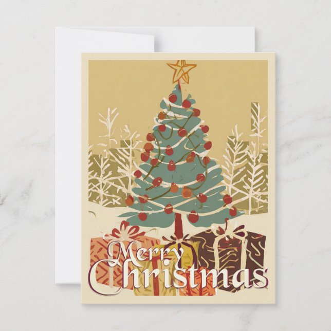 Motif de Noël, avec des cadeaux sous l'arbre de No (Devant)