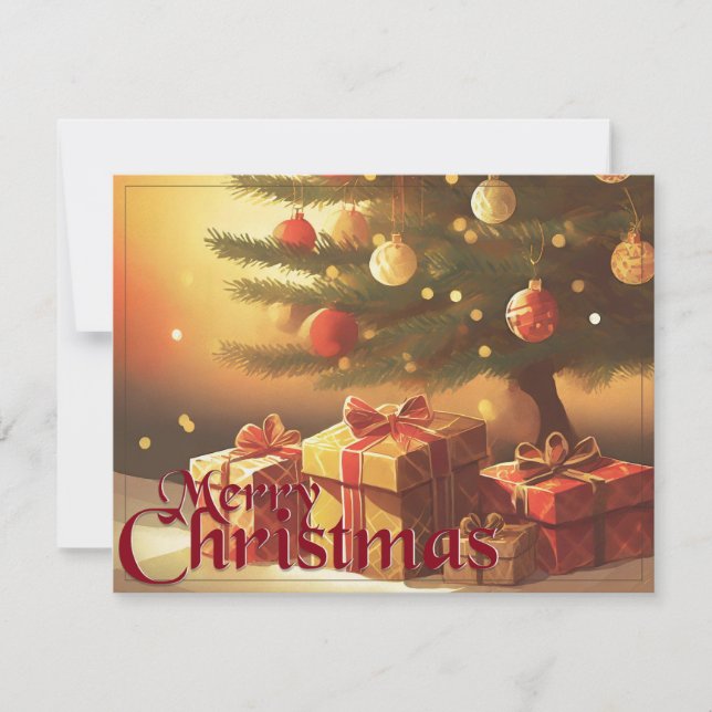 Motif de Noël, avec des cadeaux sous l'arbre de No (Devant)