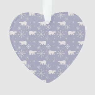 Motif de Noël avec ours polaires et flocons de nei