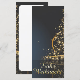Motif de Noël bleu avec un arbre de Noël doré