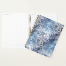 Motif de Noël bleu texturé de glace et de neige