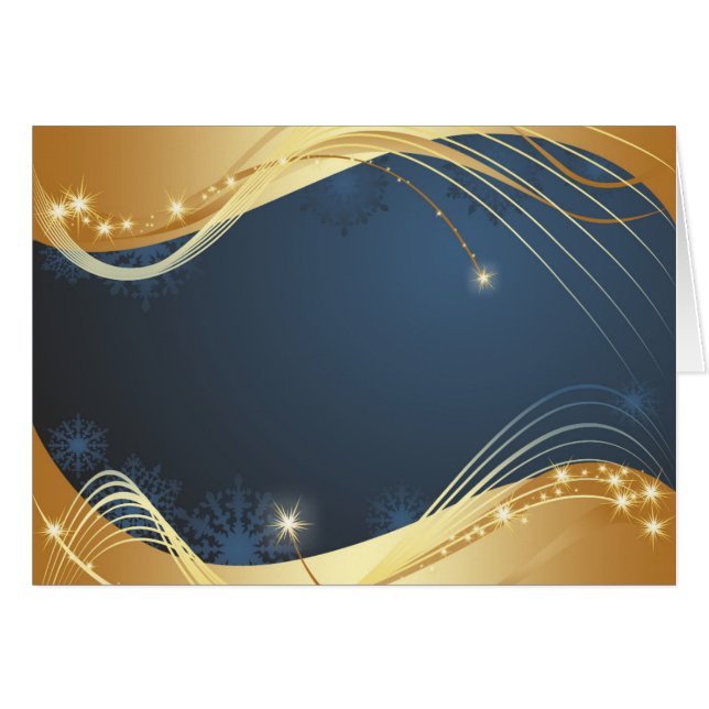Motif de Noël doré avec fond bleu... (Devant horizontal)