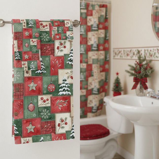 Motif de Noël en patchwork de campagne (Créateur téléchargé)