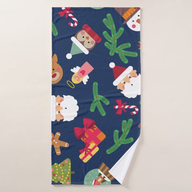 Motif de Noël festif, design de vacances. (Serviette de bain)