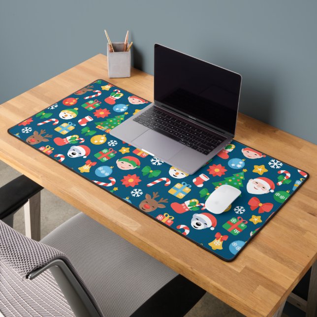 Motif de Noël joyeux sur fond bleu (Bureau 2)