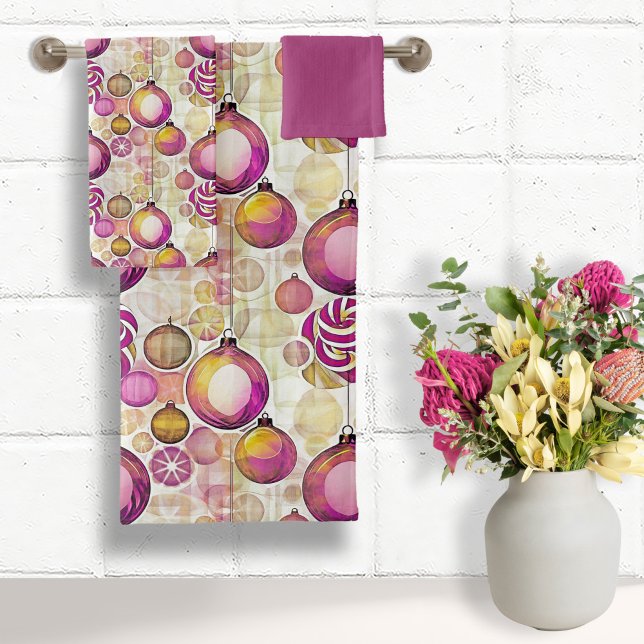 Motif de Noël Magenta Gold n° 6 ID1009 (Créateur téléchargé)