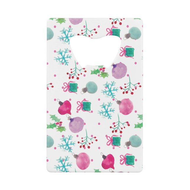 Motif de Noël peint à la main à l'aquarelle (Devant)