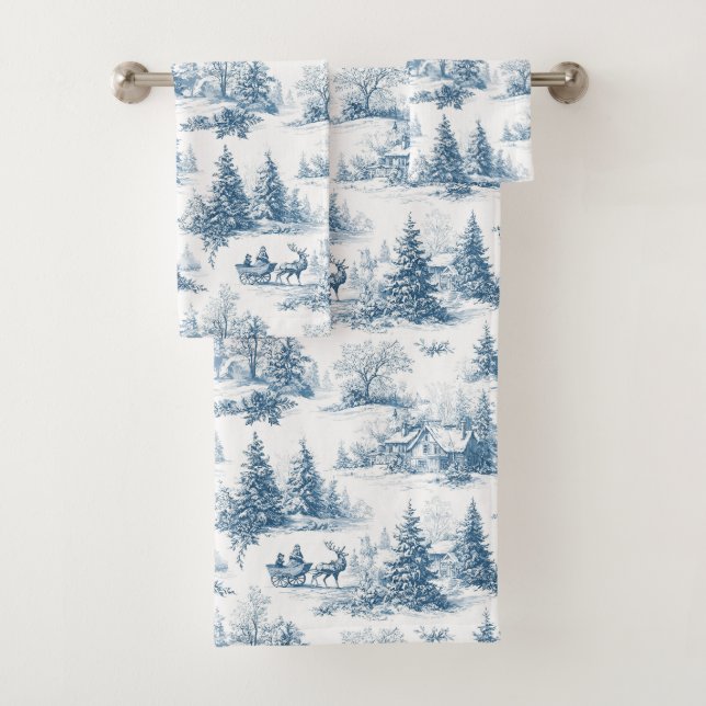 Motif de Noël Toile Bleue  (En situation)