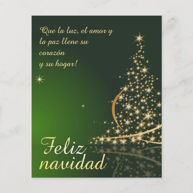 Motif de Noël vert avec arbre de Noël. (Devant)