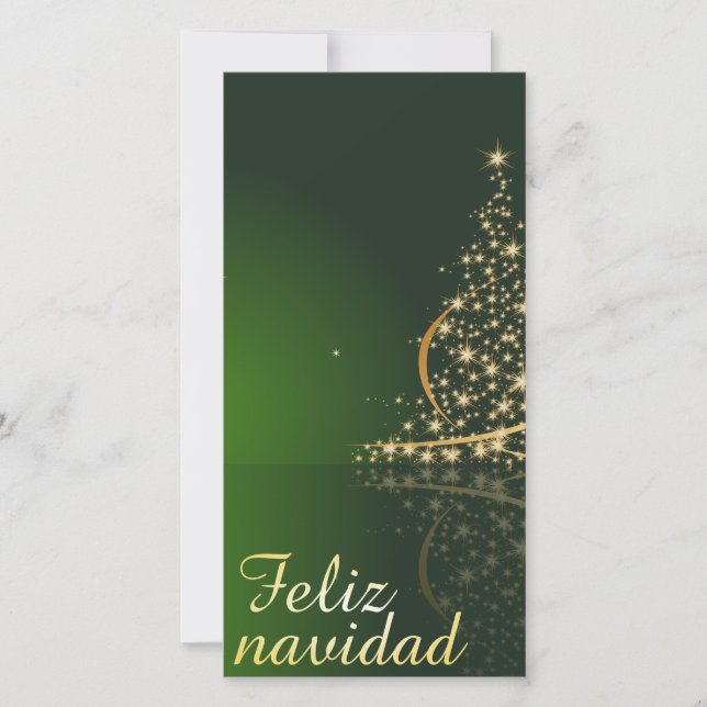 Motif de Noël vert avec arbre de Noël. (Devant)