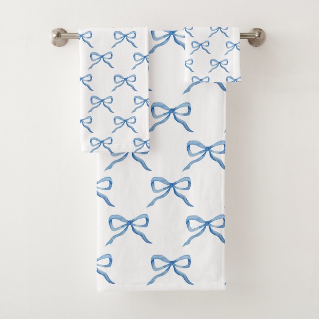 Motif de nœud à l'aquarelle bleue (En situation)