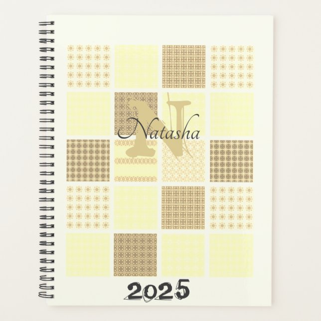 Motif de nom de monogramme 2025 Moderne (Devant)