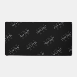 Motif de nom en monogramme gris très foncé et noir