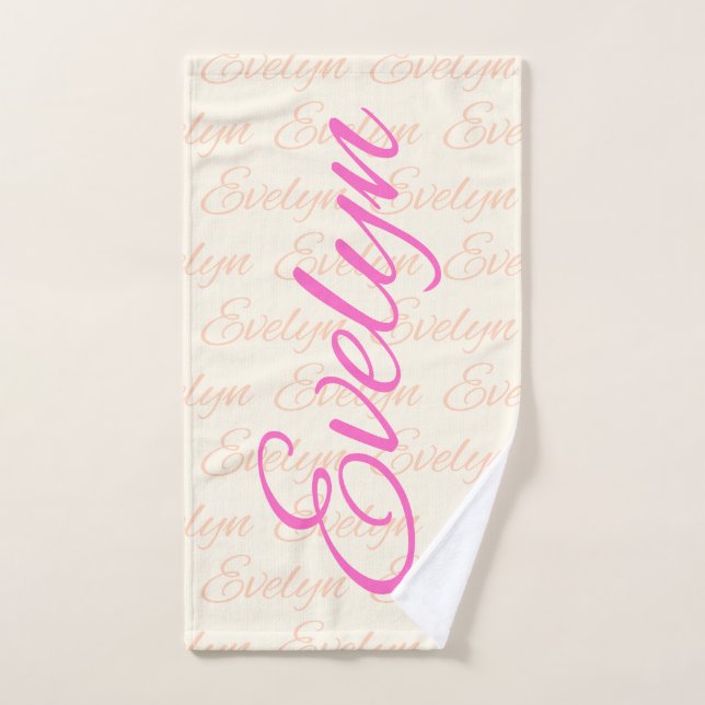 Motif de nom répétitif Evelyn  (Serviette à main)