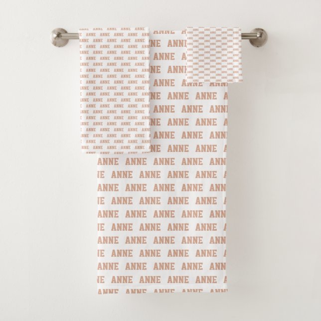 Motif de nom Rose Poussiéreuse Moderne (En situation)