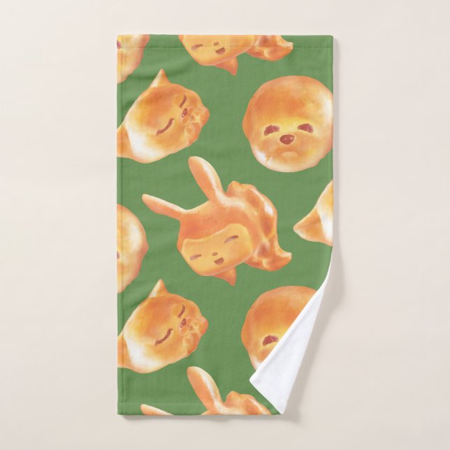 Motif de pain en forme d'animal adorable (Serviette à main)
