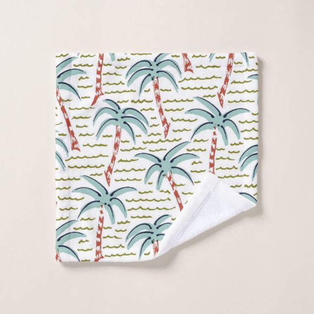 Motif de palmier (Gant de toilette)