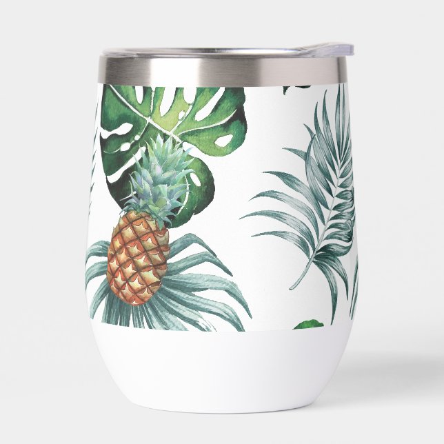 Motif de palmier de jungle à l'aquarelle tropicale (Gauche)
