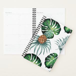 Motif de palmier de jungle à l'aquarelle tropicale