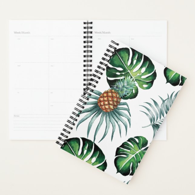 Motif de palmier de jungle à l'aquarelle tropicale (Devant avec enveloppe)