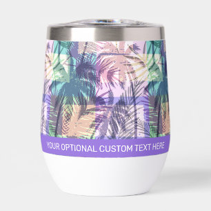 Motif de palmiers de texte personnalisé