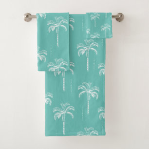 Motif de palmiers tropicaux Turquoises