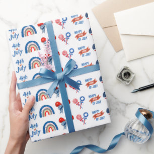 Motif de papier cadeau pour la fête de l'indépenda