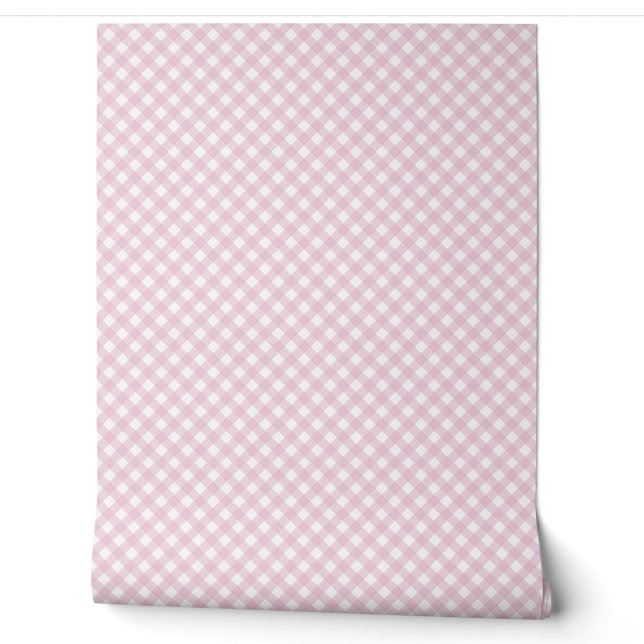 Motif de papier peint à carreaux rose (Déroulement)