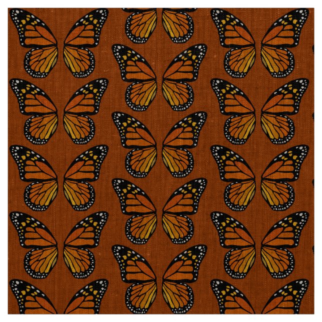 Motif de papillon de monarque de tissu d'art de (Échantillon)