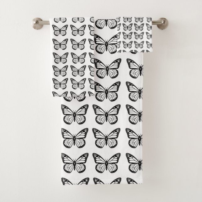 Motif de papillon noir et blanc (En situation)