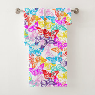 Motif de papillons multicolores