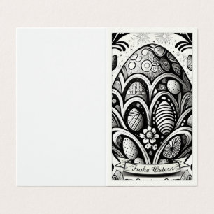Motif de Pâques dessin animé monochrome avec œufs 