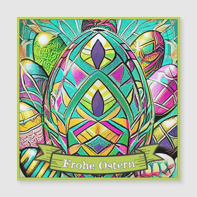 Motif de Pâques en cartoon coloré avec œufs de Pâq (Devant)