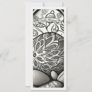 Motif de Pâques monochrome Cartoon avec œufs de Pâ