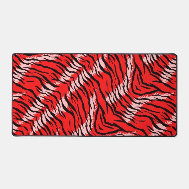 Motif de peau d'animal Tigre Rouge  (Recto)