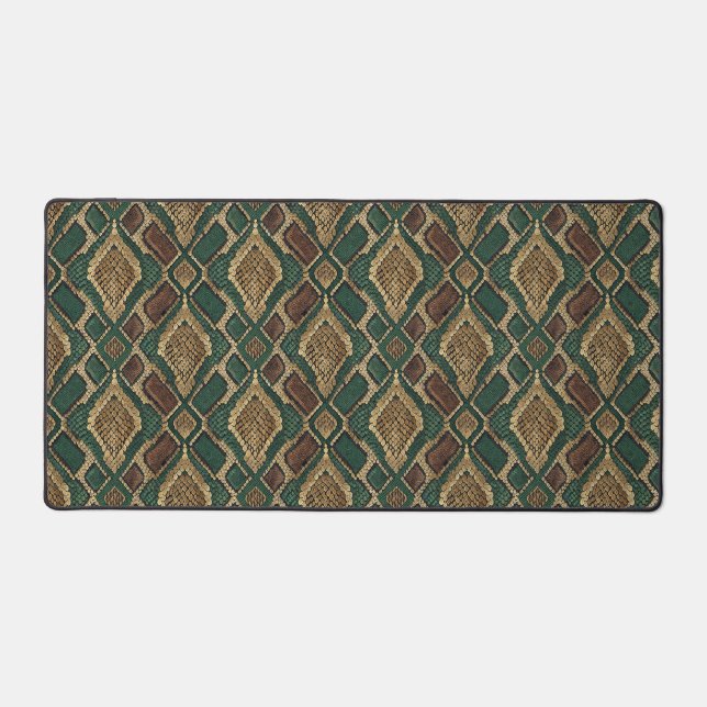 Motif de peau de serpent vert et or - Impression a (Recto)