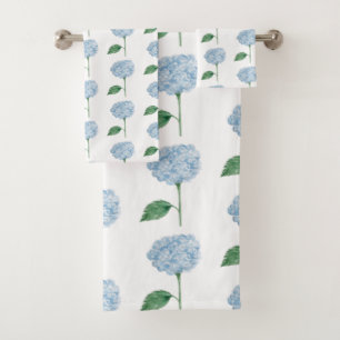 Motif de peinture de fleur d'hortensia bleu