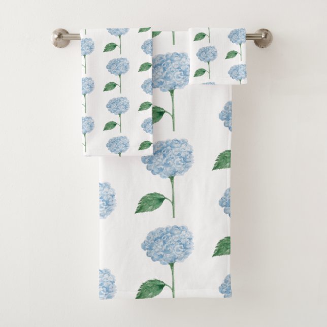 Motif de peinture de fleur d'hortensia bleu (En situation)