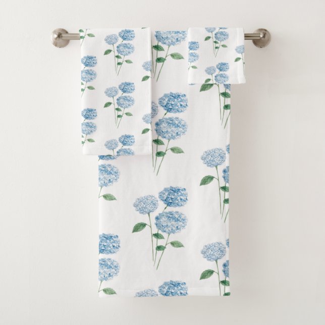 Motif de peinture de fleurs d'hortensia bleu (En situation)