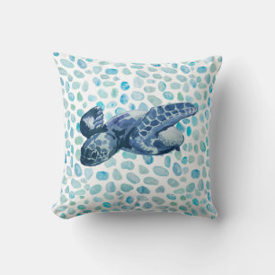 Motif de peinture de tortue de mer Coussin