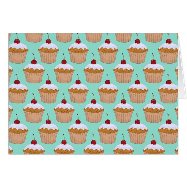 Motif de petit gâteau dans Teal (Devant horizontal)