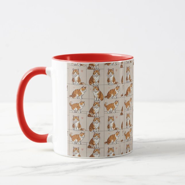 Motif de photo de chats, Mug (Gauche)