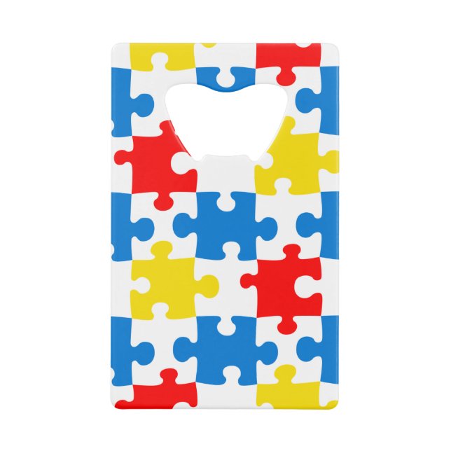 Motif de pièces de puzzle colorées vives (Devant)