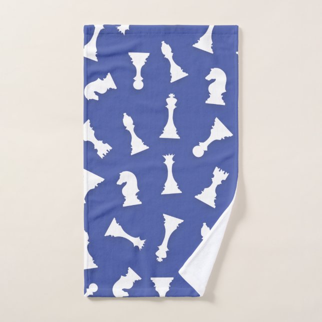 Motif de pièces d'échecs - sans couture - Joueurs  (Serviette à main)